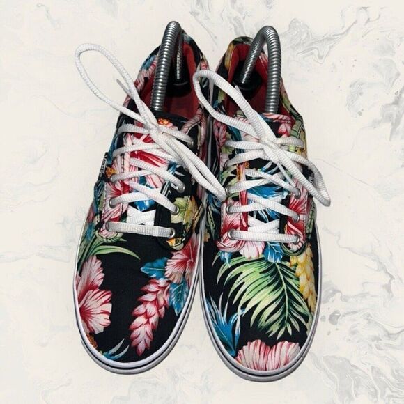 Vans Off The Wall Tropical Colorful Summer Floral Shoes sneakers Women Size 8.5 - Picture 2 of 8
